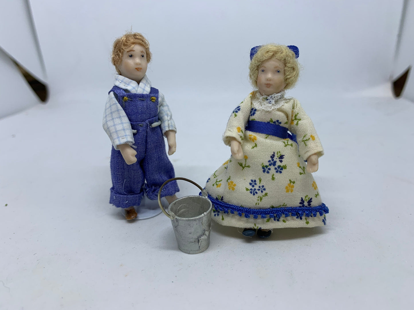 Dolls House Miniatures - Double 1/24th/ 1:24th / Half Inch Scale 6cm tall doll - Jack / Jill (1 x doll only)