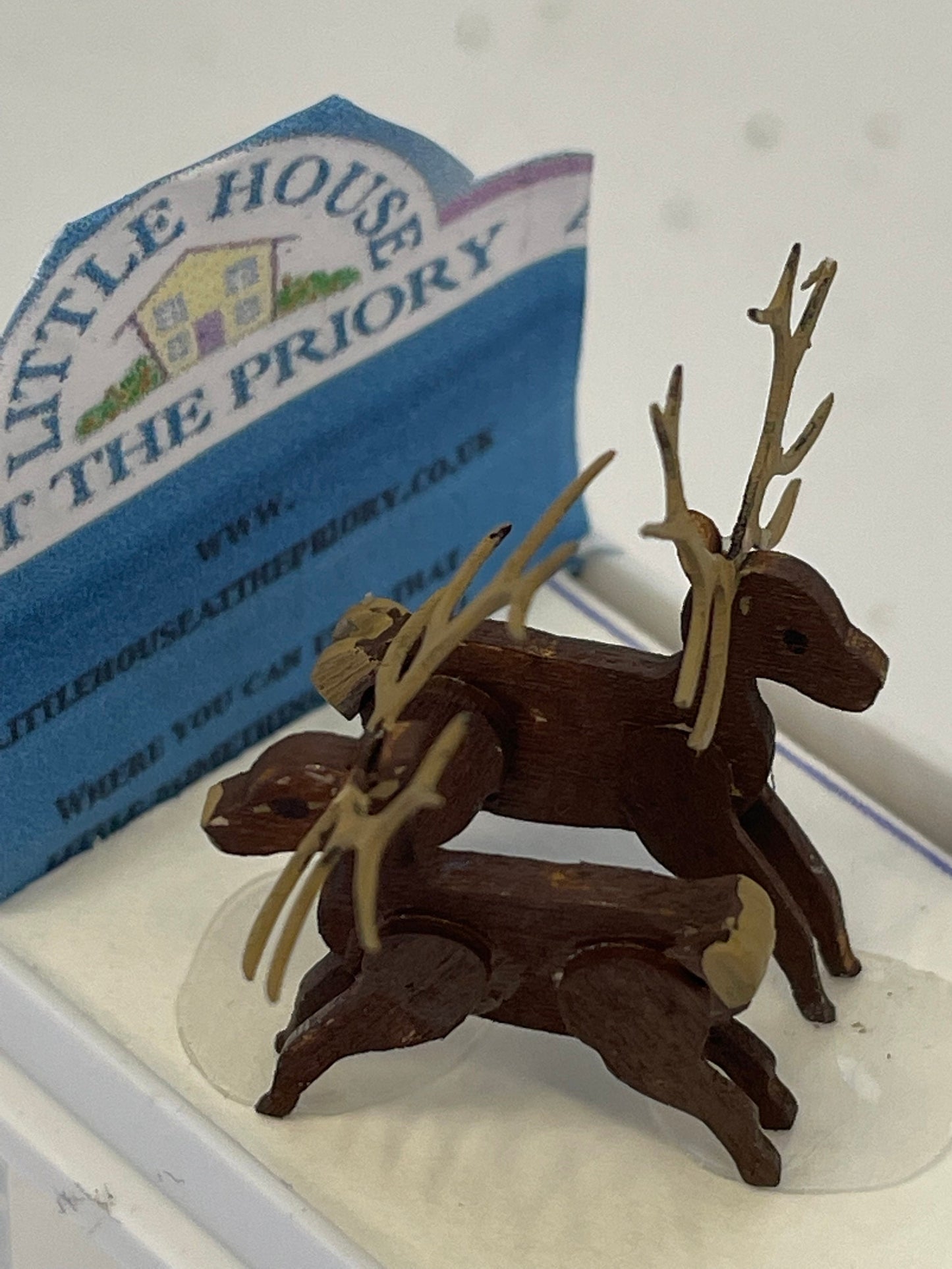 Dolls House Dressed 1/48th reindeer x2