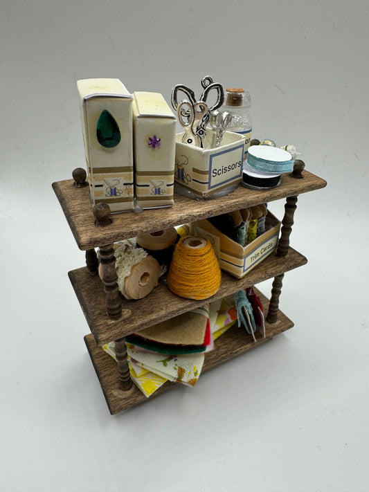 Dolls House Miniatures - 1/12th - Haberdashery open Shelves (2 options)