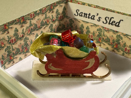Dolls House Miniatures 1/144th  / 1:144 / Micro  / Dutch Scale Christmas Sledge