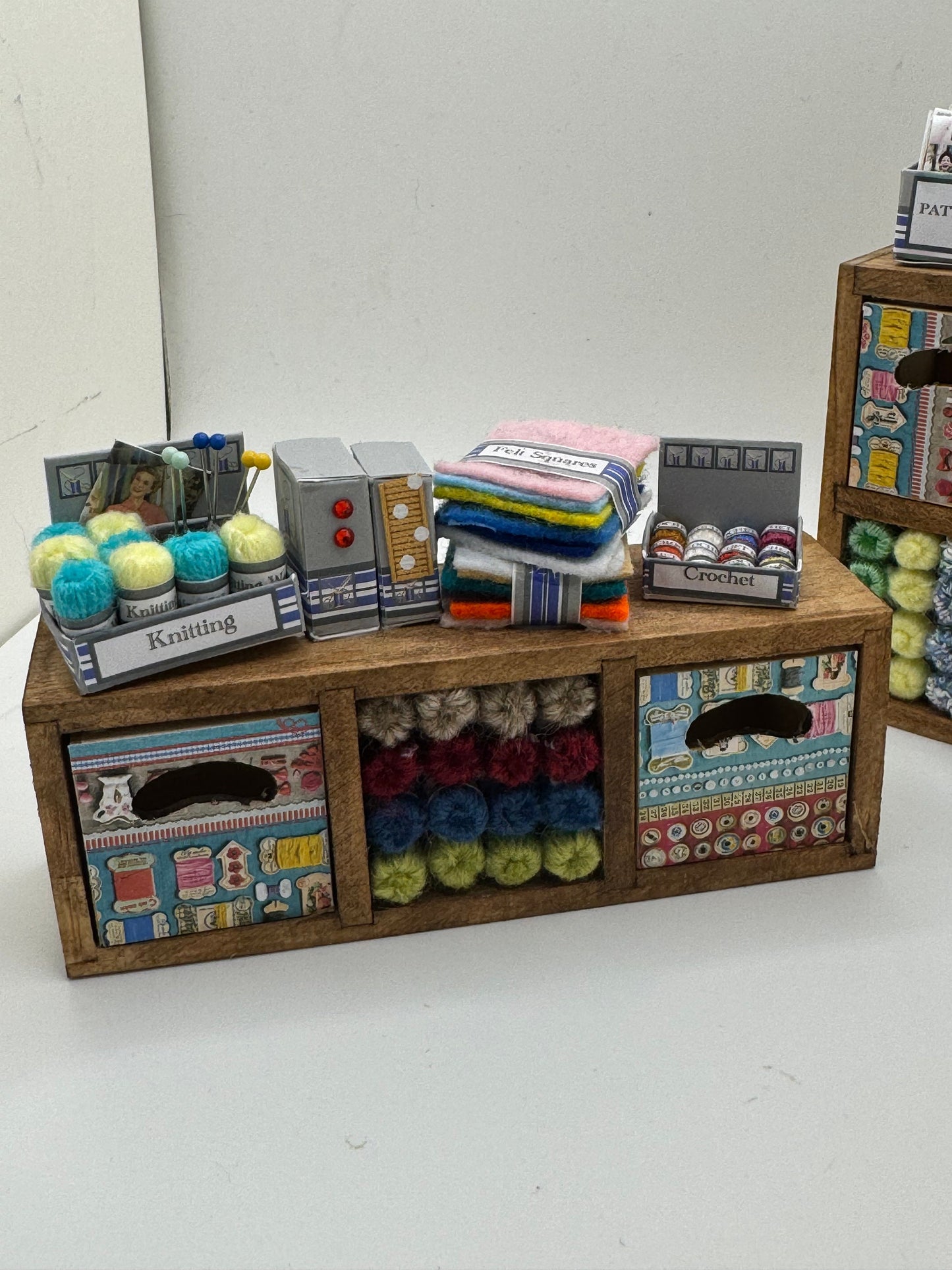 Dolls House Miniatures - 1/12th - Haberdashery Cube storage ( 2 variations)