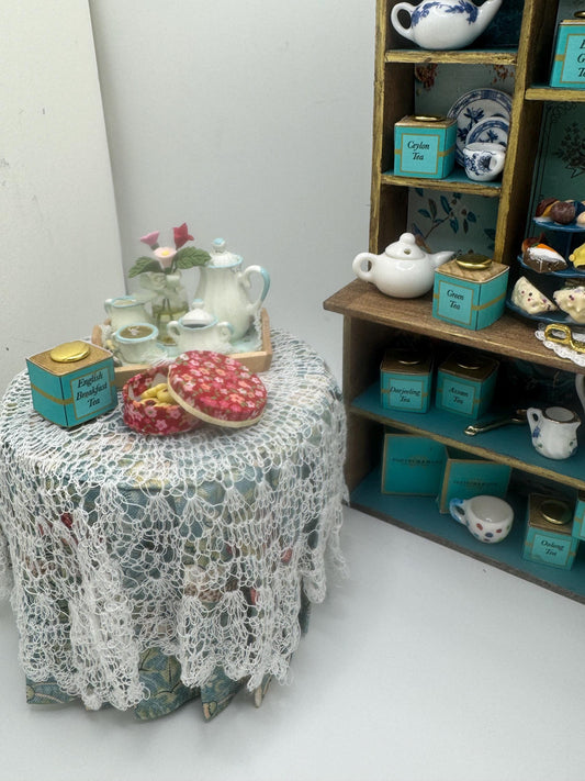 Dolls House Miniatures - 1/12th - Time for Tea / Tea shop display / Dresser / Hutch and separate Table