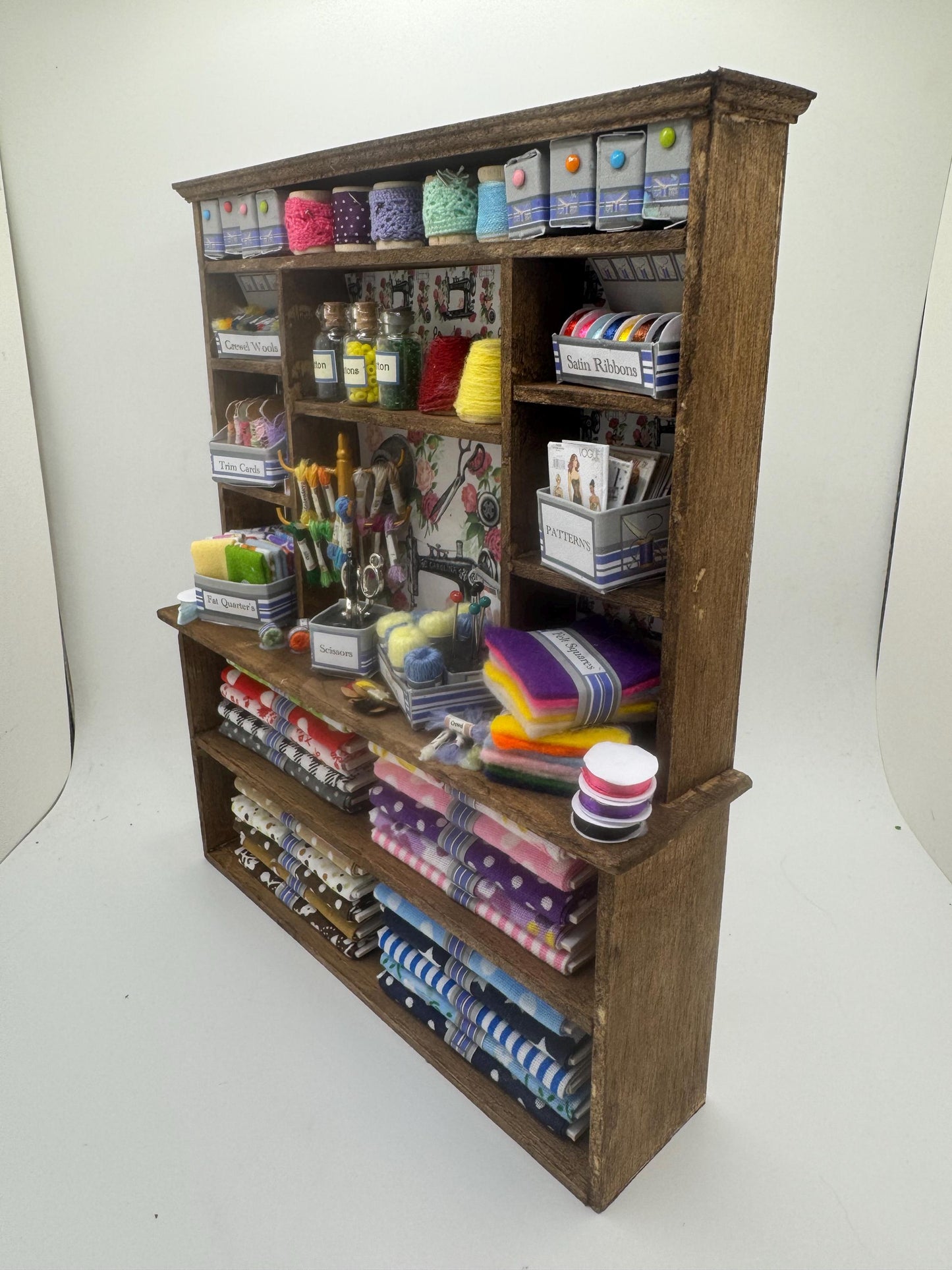 Dolls House Miniatures - 1/12th - Haberdashery Sewing Dresser / Hutch