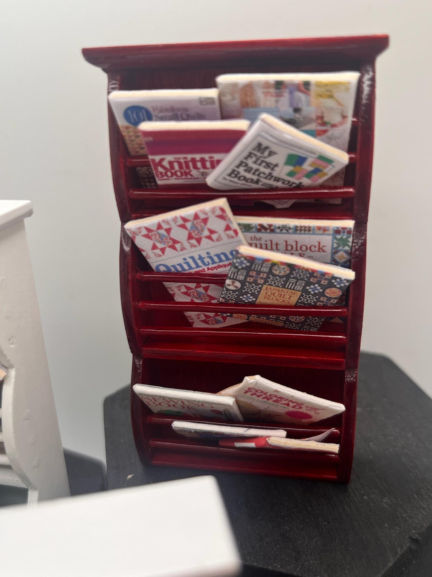 Dolls House Miniatures - 1/12th Haberdashery Shop Book Rack x1 Assorted