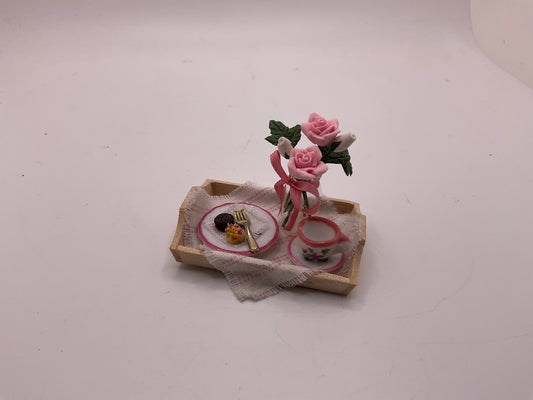 1/12th Tea Tray - Pink