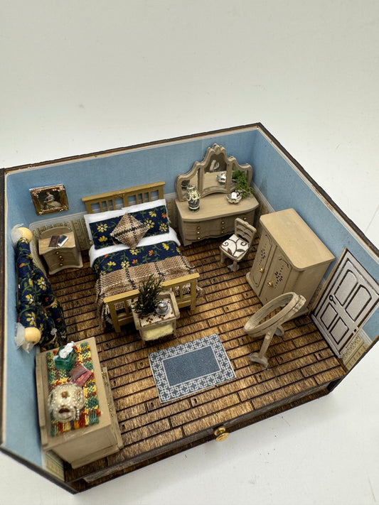 1/48th Room Box - Double Bedroom