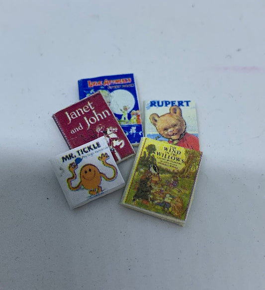 Dolls House Miniatures - Set of 5 Children&#39;s Books