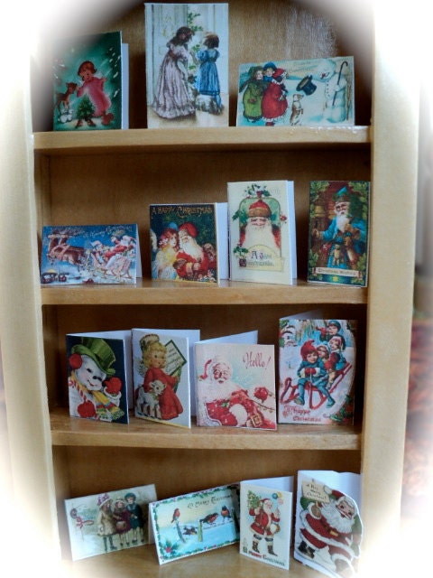 DOLLS HOUSE  - 1/12th Chistmas cards (set - B)