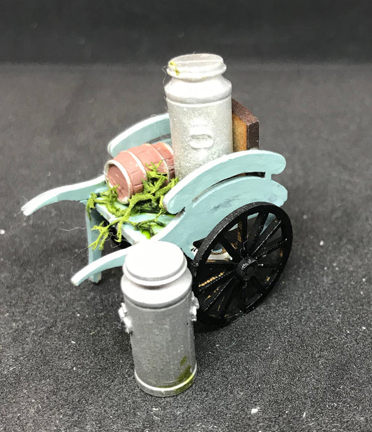 Dolls House Miniatures ( 1/48th - 1:48th - 1/4&quot; - Quarter Inch Scale ) Luxury Dressed   Provisions Cart -