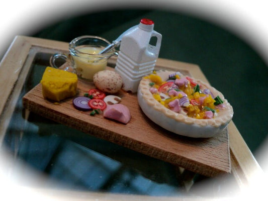 DOLLS HOUSE MINIATURES - 1/12th Making Quiche Lorraine