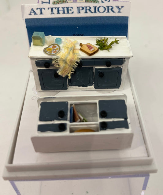 Dolls House  1/48th Retro Kitchen Base and wall Units