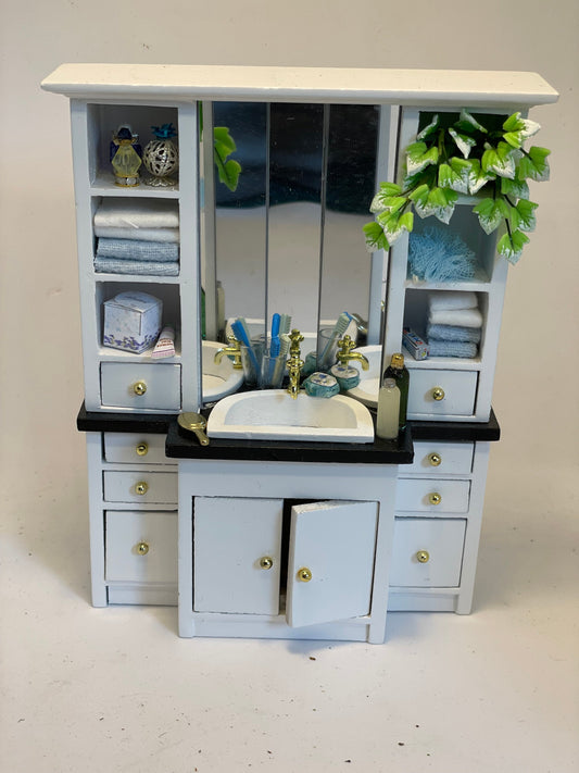 Dolls House Miniatures - 1/12th Bathroom Vanity