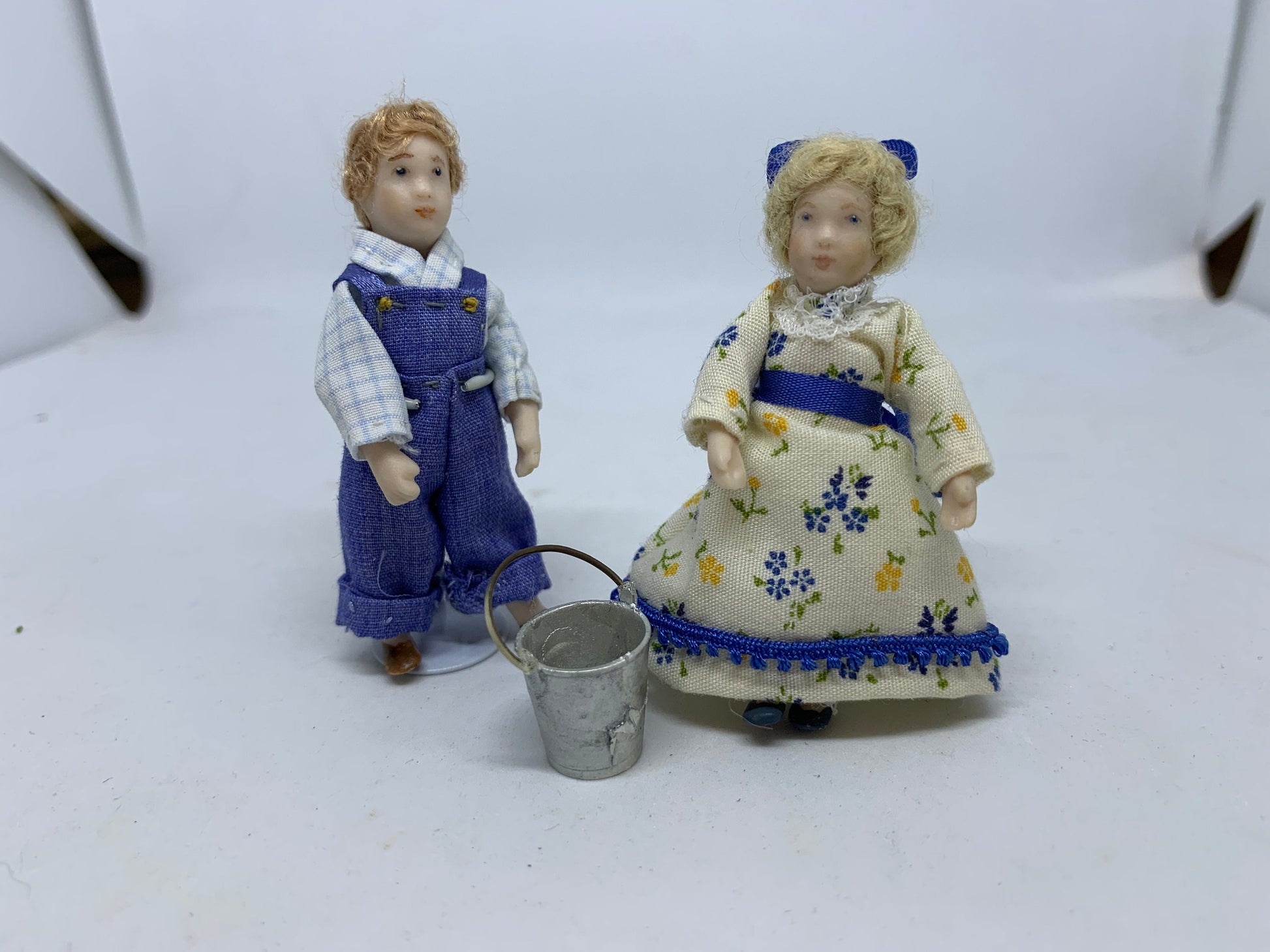 Dolls House Miniatures - Double 1/24th/ 1:24th / Half Inch Scale 6cm tall doll - Jack  / Jill (1 x doll only)