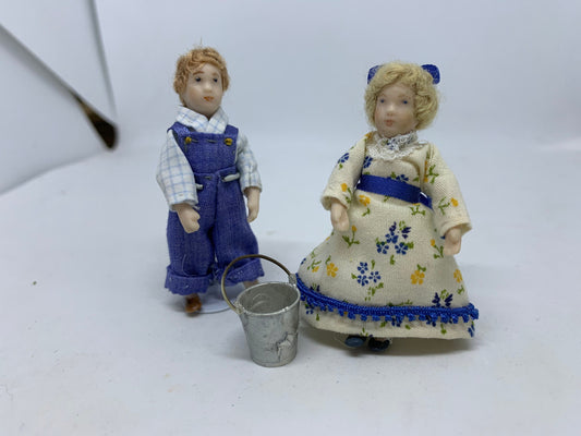 Dolls House Miniatures - Double 1/24th/ 1:24th / Half Inch Scale 6cm tall doll - Jack  / Jill (1 x doll only)
