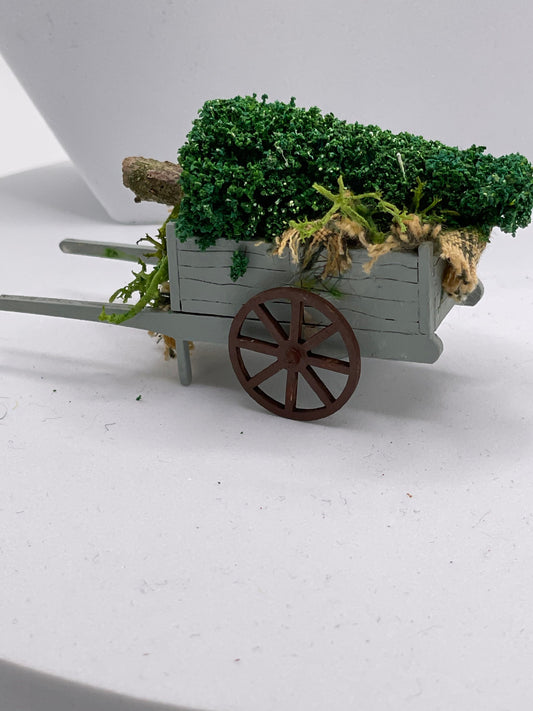 Dolls House Miniatures ( 1/48th - 1:48th - 1/4&quot; - Quarter Inch Scale )  - Hand Made  - Tree Cart