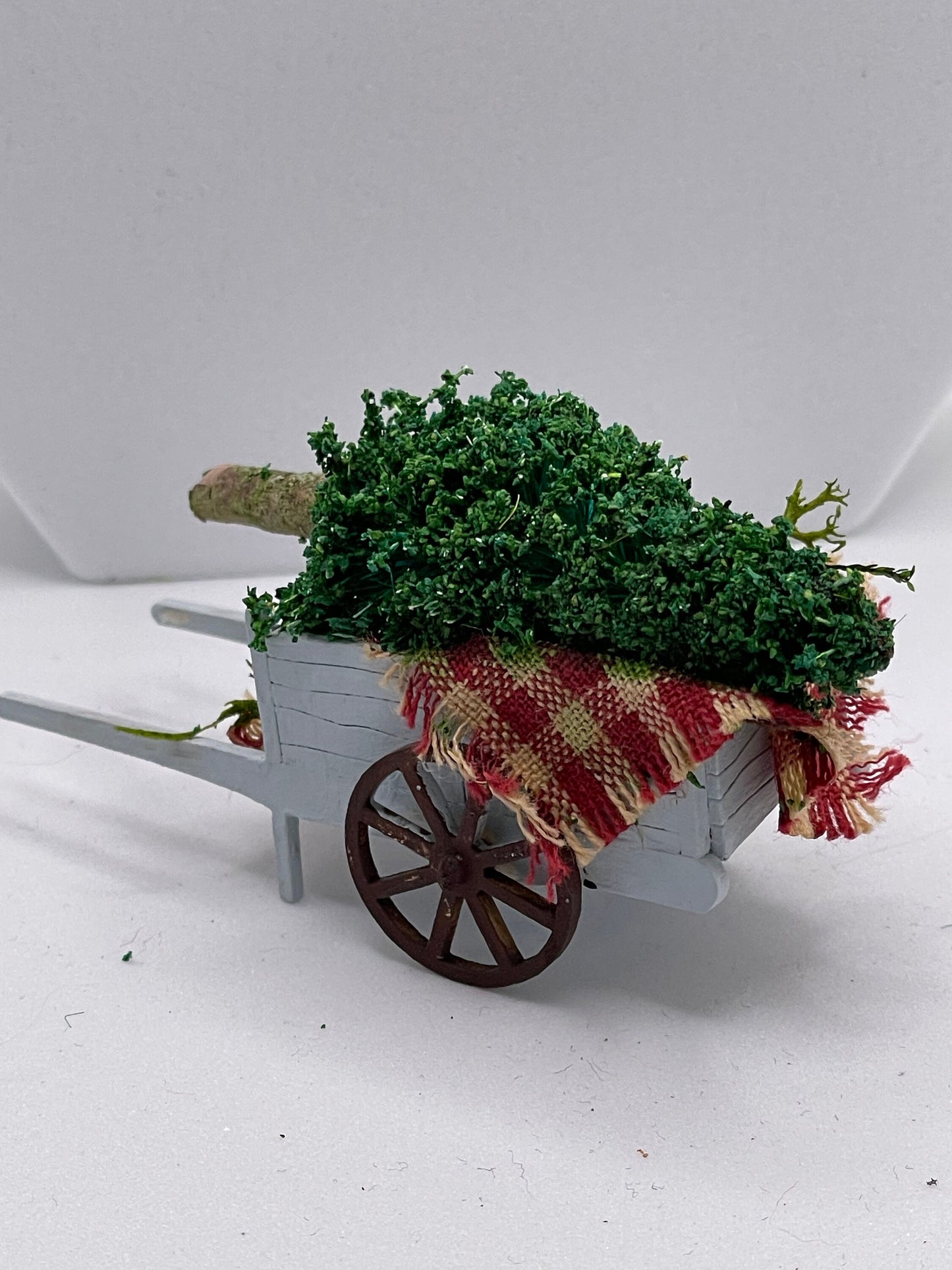 Dolls House Miniatures ( 1/48th - 1:48th - 1/4&quot; - Quarter Inch Scale )  Hand Made   - Tree Cart