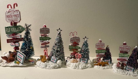 DOLLS HOUSE MINIATURES - 1/12th 1/48th and 1/24th  scale  North Pole Sign x1