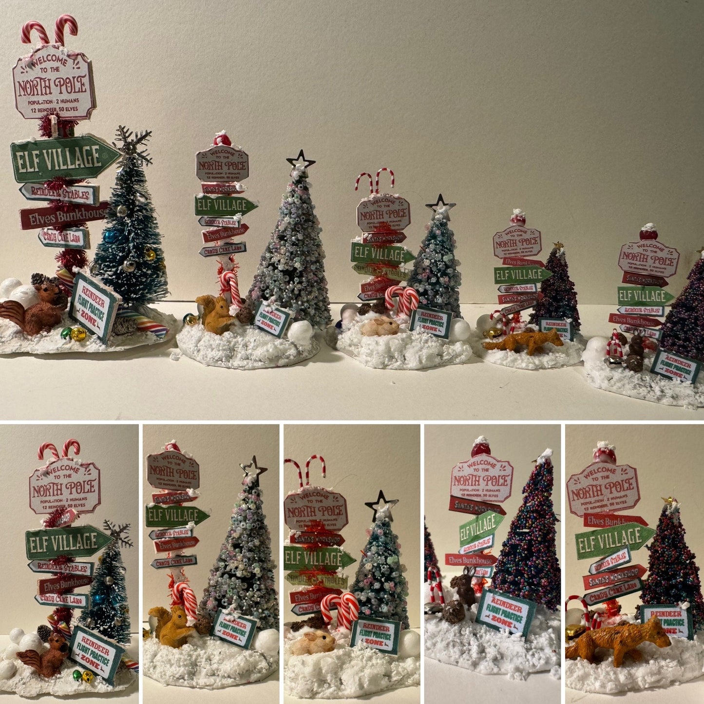 DOLLS HOUSE MINIATURES - 1/12th 1/48th and 1/24th  scale  North Pole Sign x1