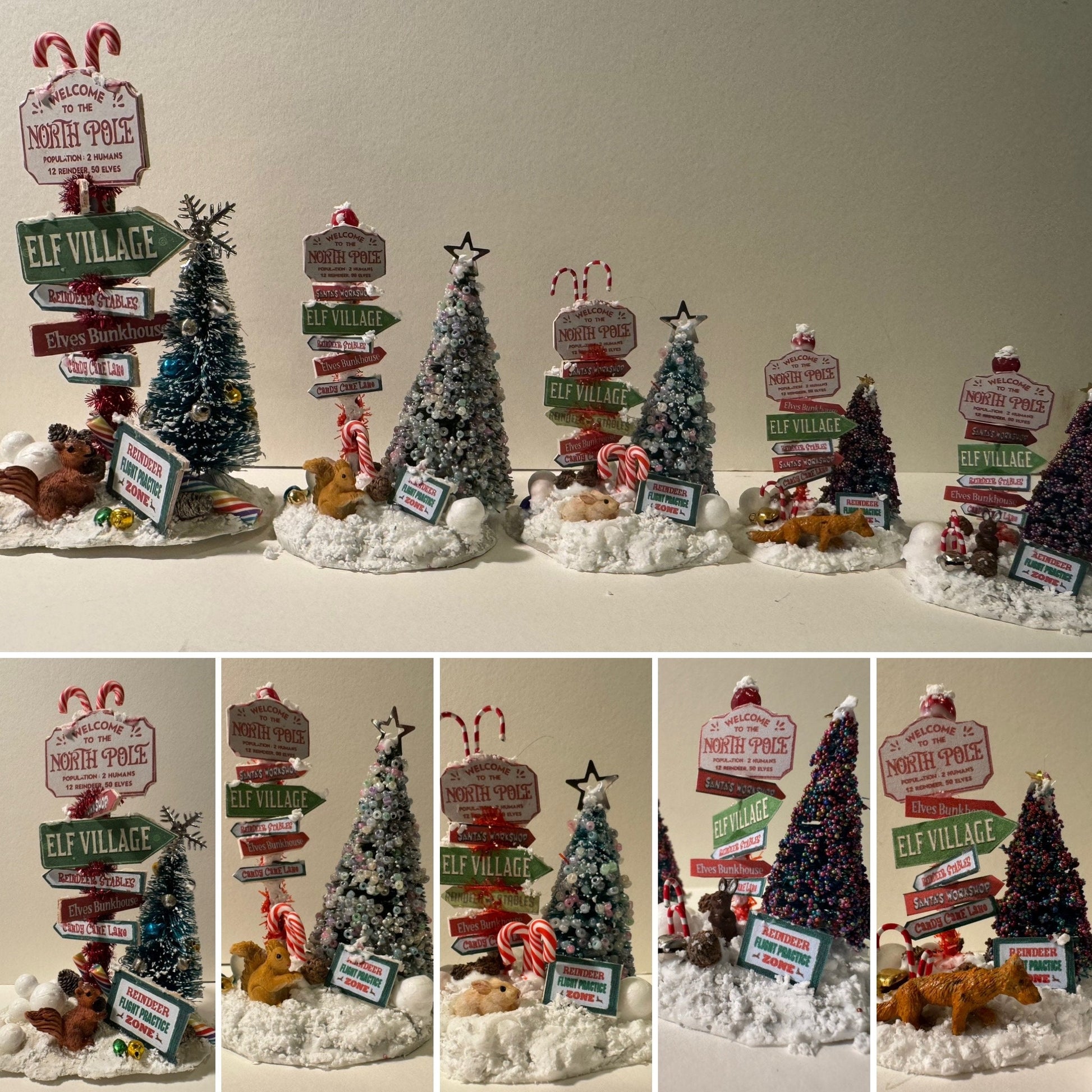 DOLLS HOUSE MINIATURES - 1/12th 1/48th and 1/24th  scale  North Pole Sign x1