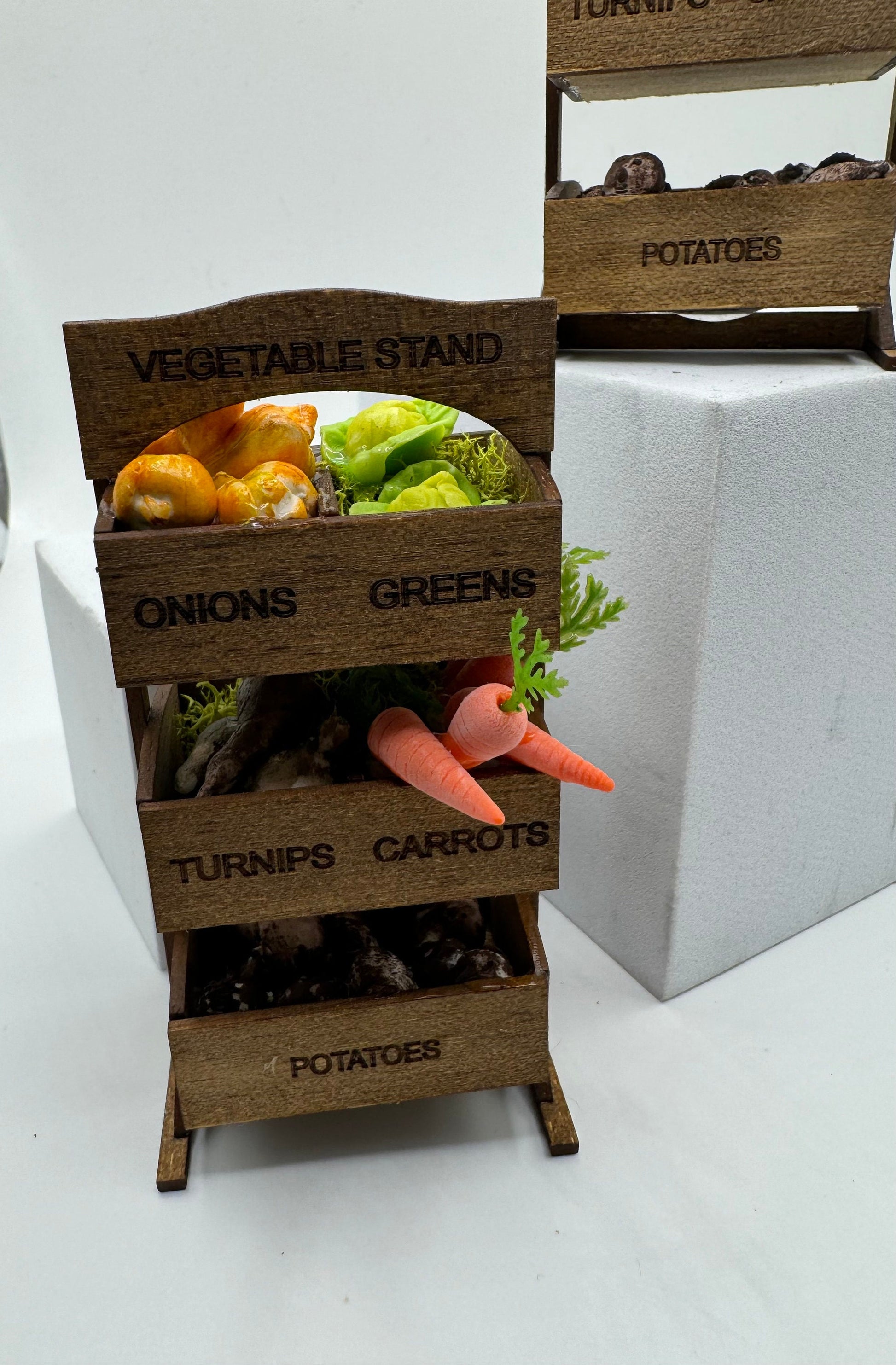 Dolls House Miniatures - 1/12th Veg Stand  x1