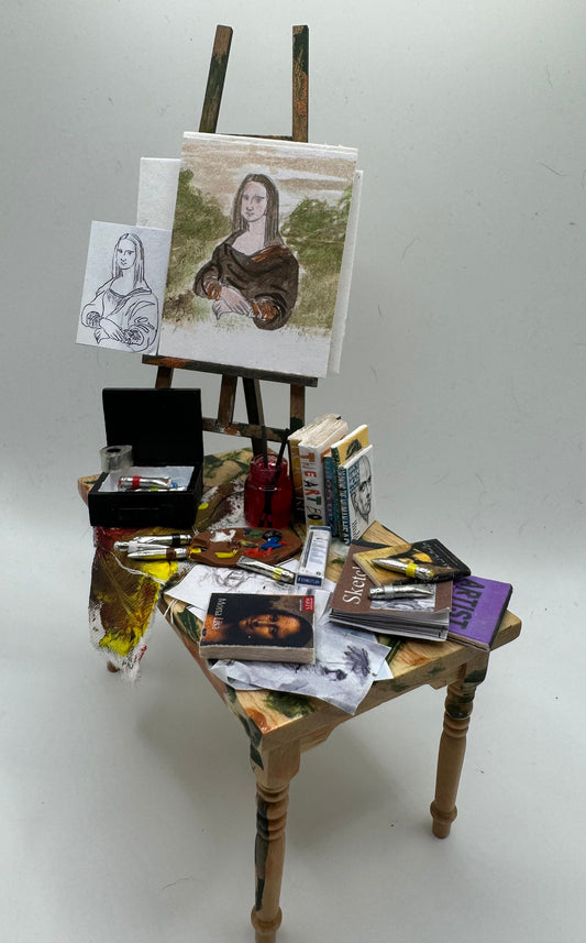 Dolls House Miniatures - 1/12th Artist&#39;s Table