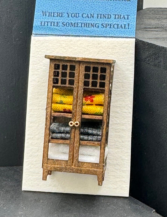 Dolls House  1/48th Linen Cupboard