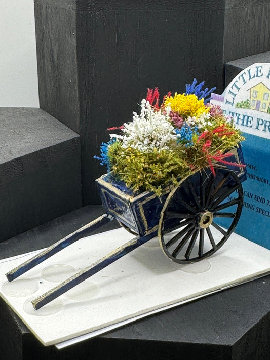 Dolls House Miniatures ( 1/48th - 1:48th - 1/4&quot; - Quarter Inch Scale )  - Flower Garden Cart