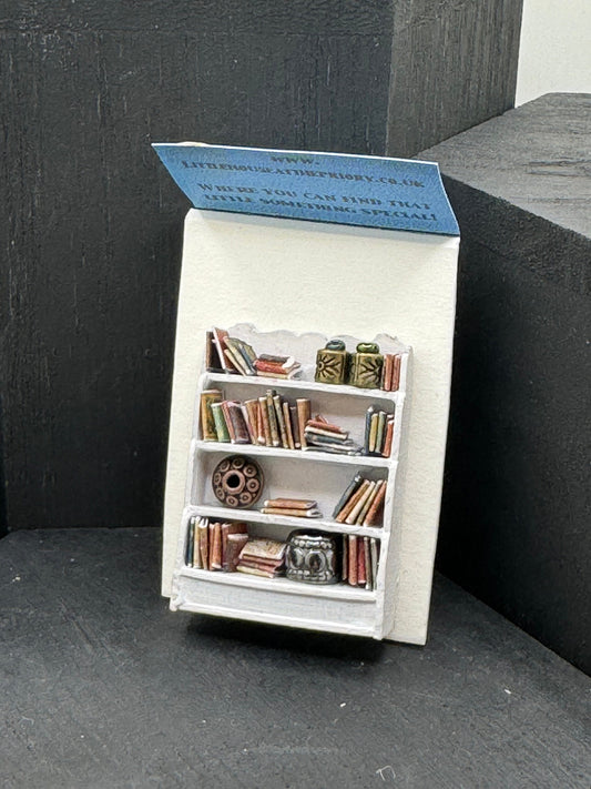 DOLLS HOUSE MINIATURES - 1/48 - 1:48 - 1/4&quot; - Quarter Inch Scale - Bookcase