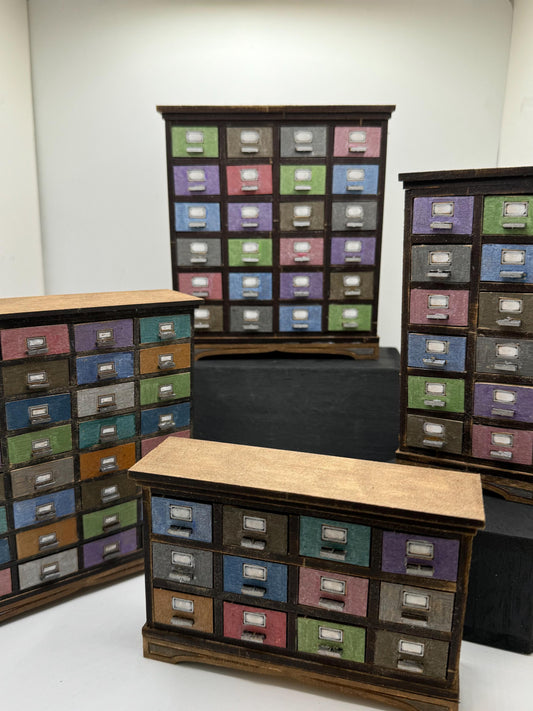 Dolls House Miniatures - 1/12 Apothecary drawers (  4 variations)