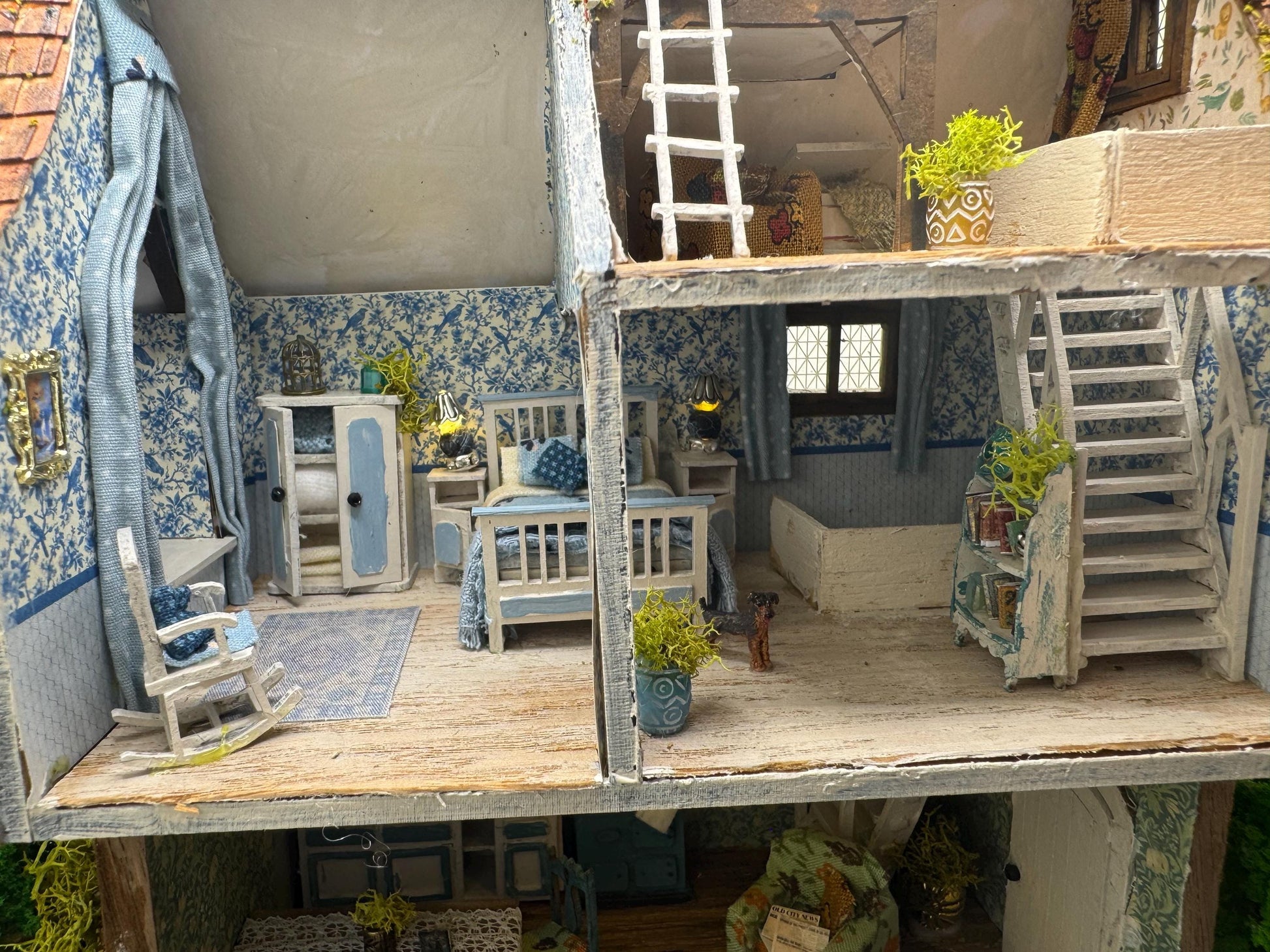 Dolls House Miniatures ( 1/48th - 1:48th - 1/4&quot; - Quarter Inch Scale ) The Old Mill - OOAK