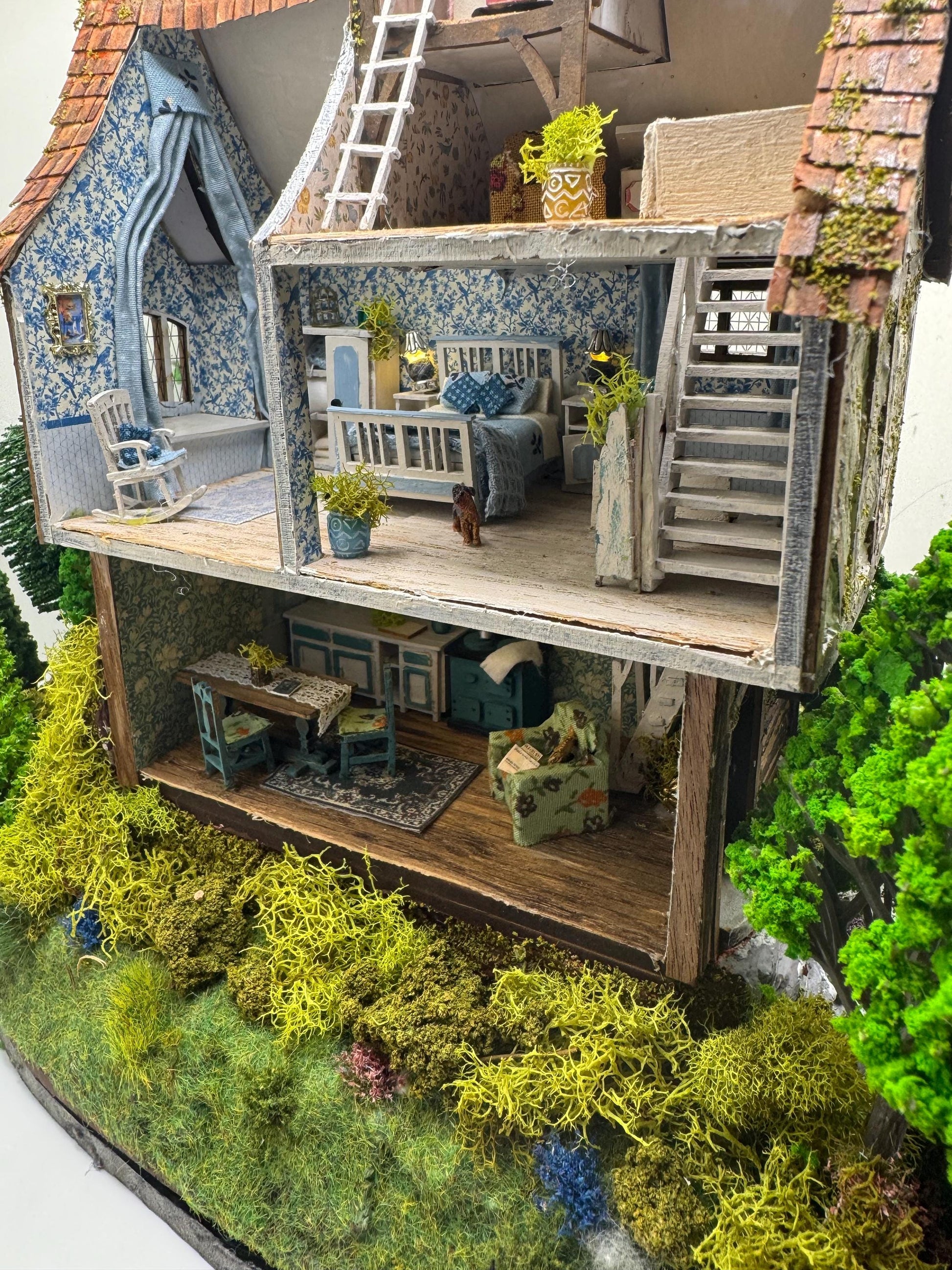 Dolls House Miniatures ( 1/48th - 1:48th - 1/4&quot; - Quarter Inch Scale ) The Old Mill - OOAK