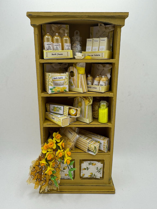 Dolls House Miniatures - 1/12th Primrose Perfume shop Shelves