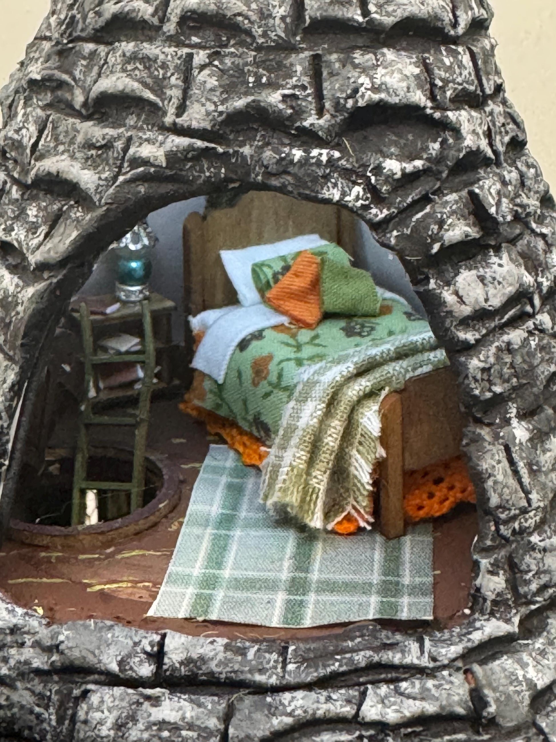 Dolls House Miniatures ( 1/48th - 1:48th - 1/4&quot; - Quarter Inch Scale )  Pumpkin Cottage - OOAK