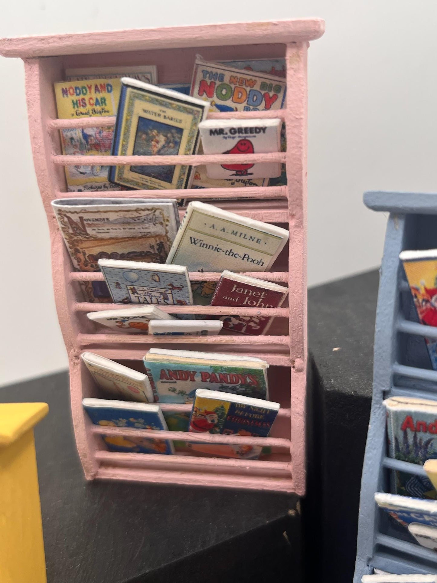 Dolls House Miniatures - 1/12th  - children&#39;s books wall book rack x1