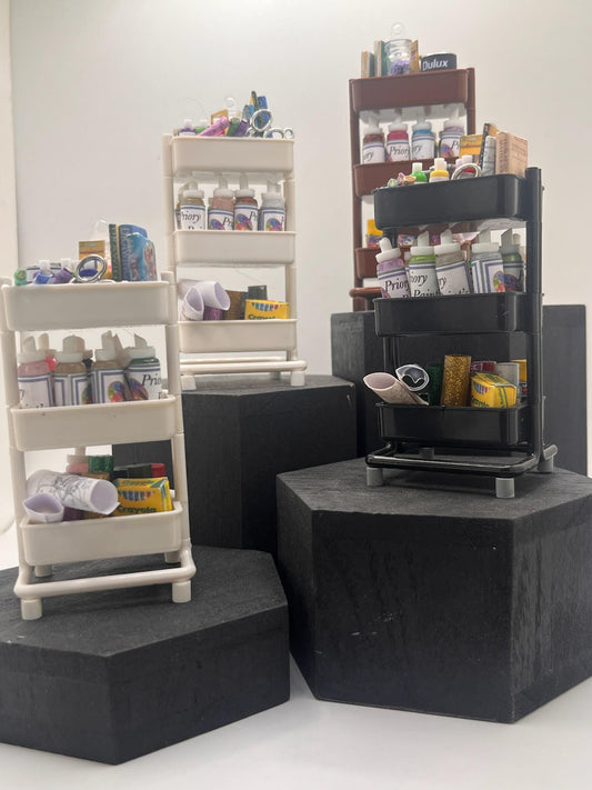 Dolls House Miniatures - NEW 1/12th Artist&#39;s Trolley / cart
