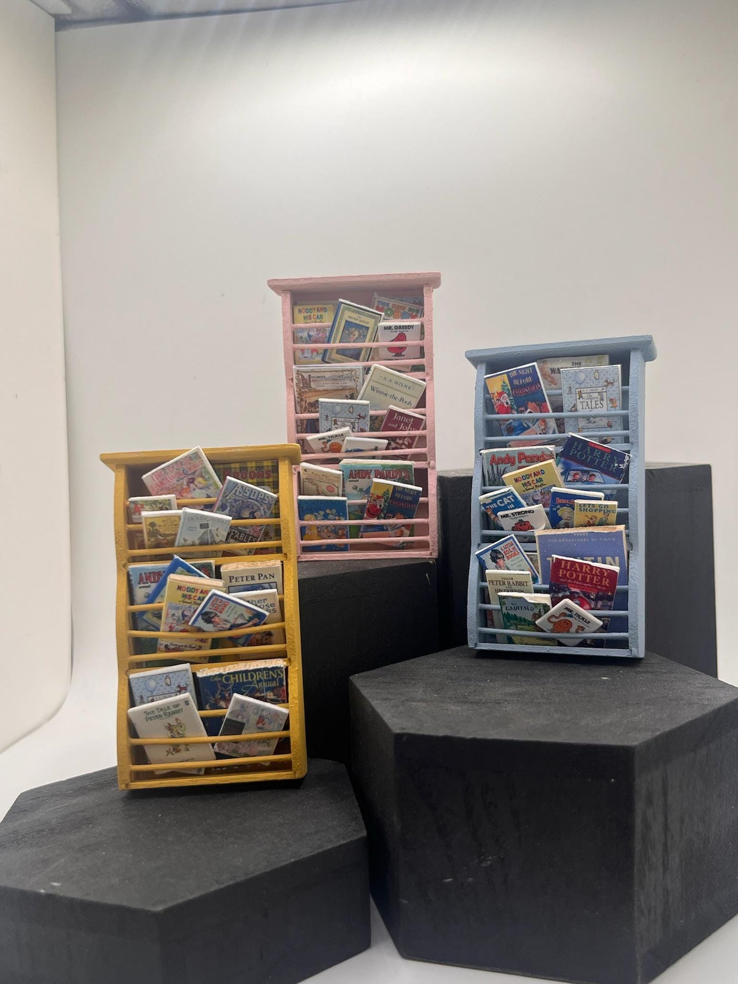 Dolls House Miniatures - 1/12th  - children&#39;s books wall book rack x1